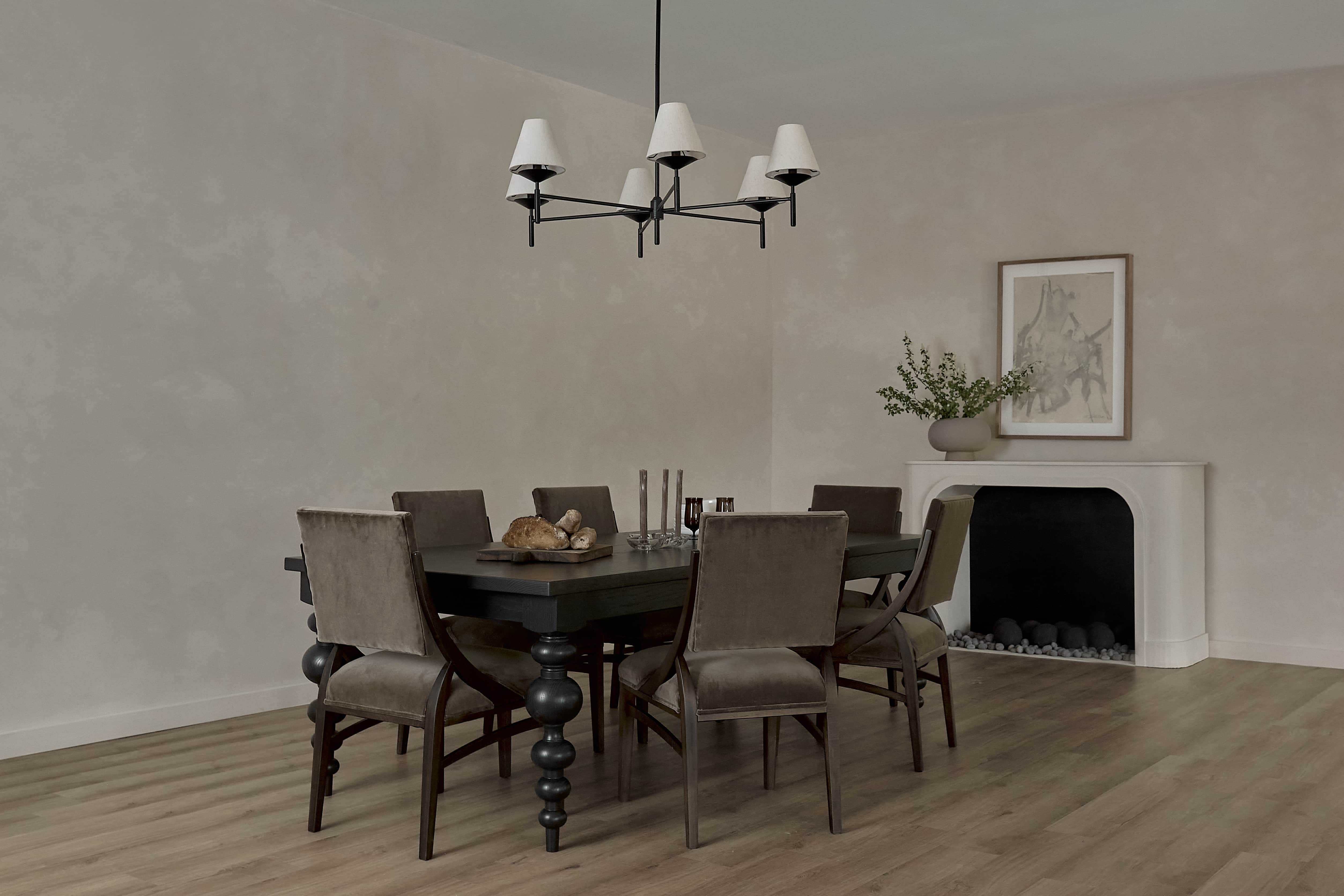 Olivia Expandable Dining Table - Oat on Oak