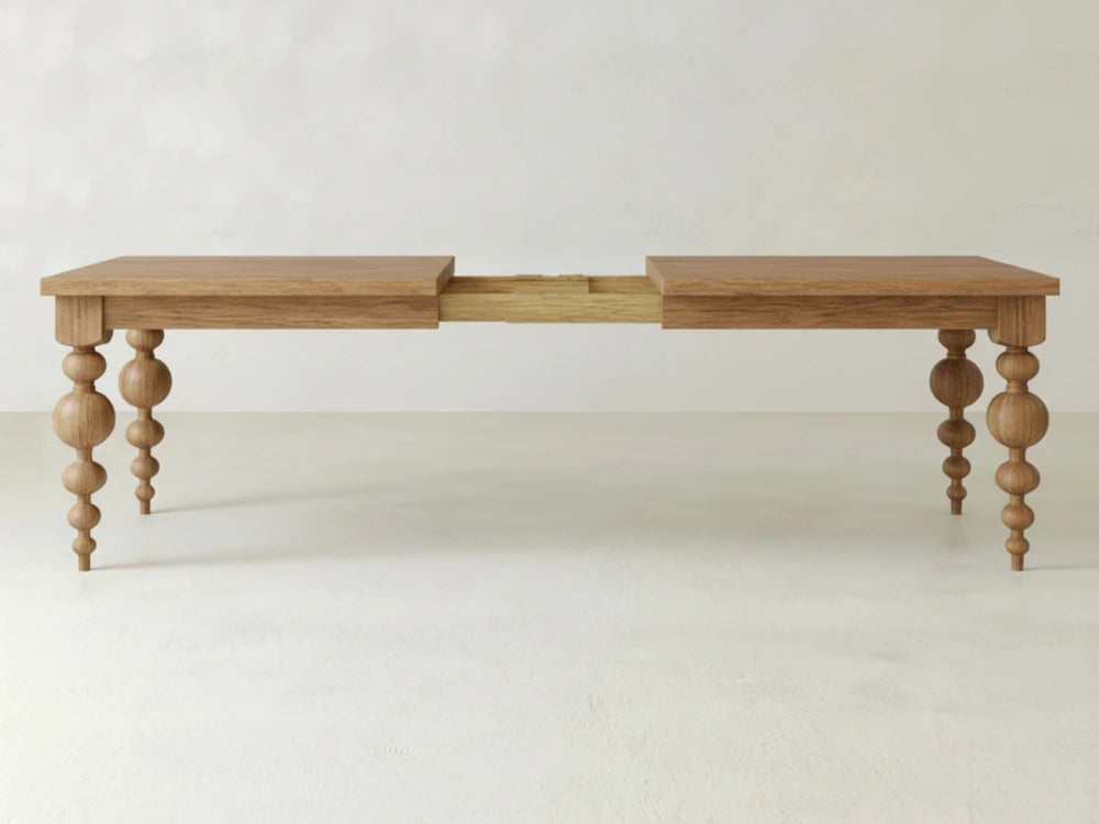 Olivia Expandable Dining Table - Oat on Oak