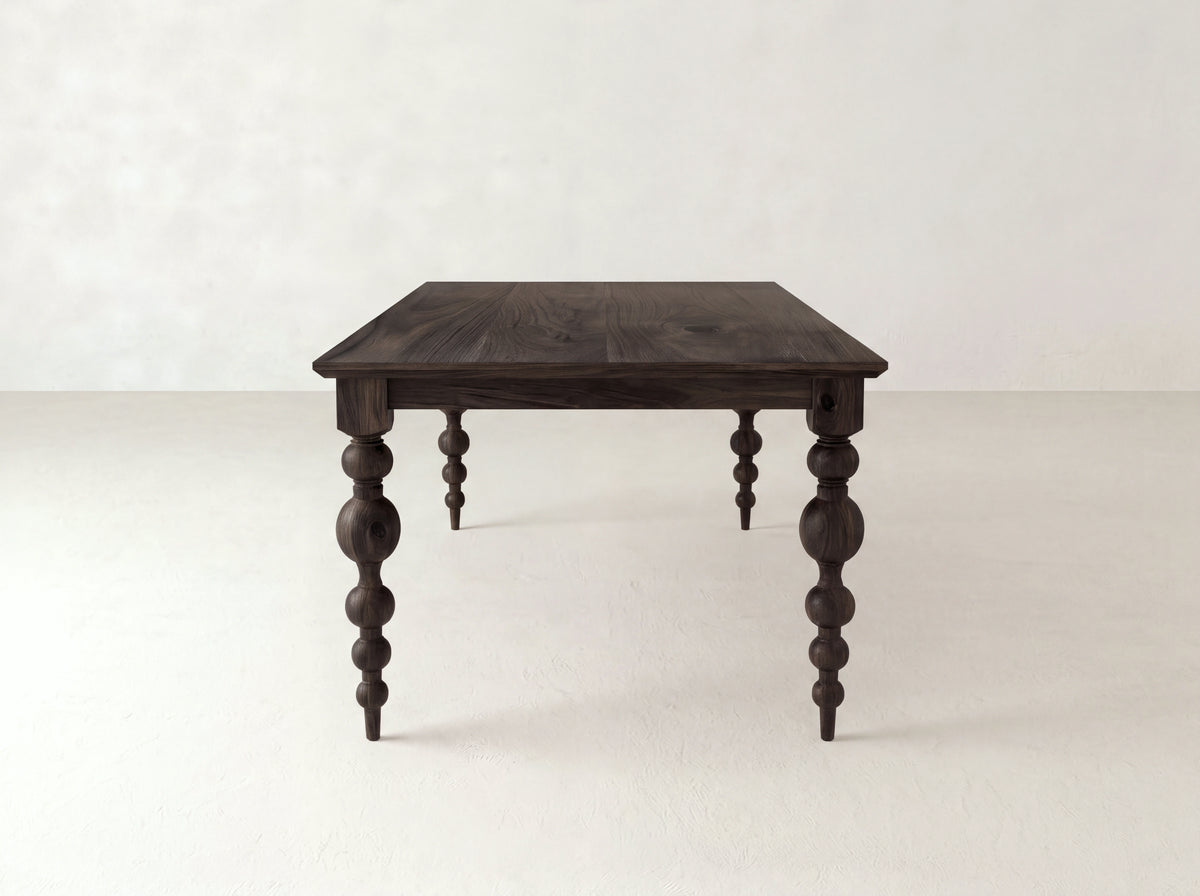 Olivia Petite Dining Table - Umber on Black Walnut