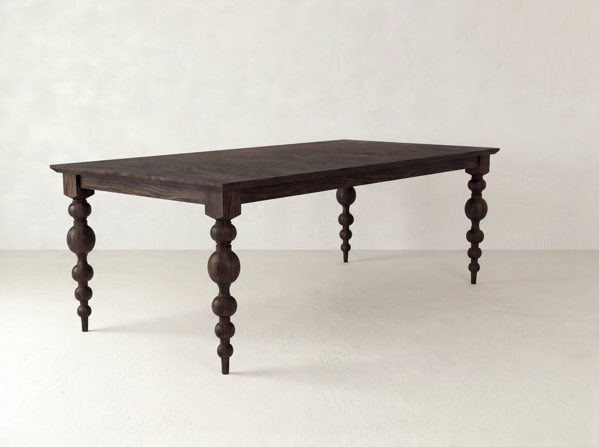 Olivia Petite Dining Table - Umber on Black Walnut
