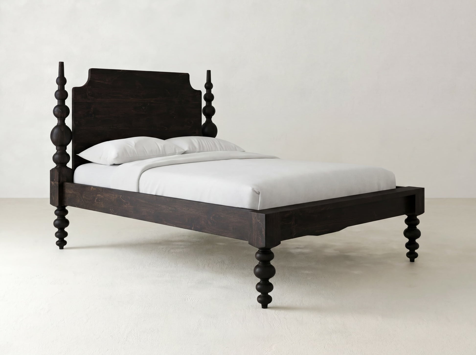 Olivia Poster Bed - Charred Ember on Alder