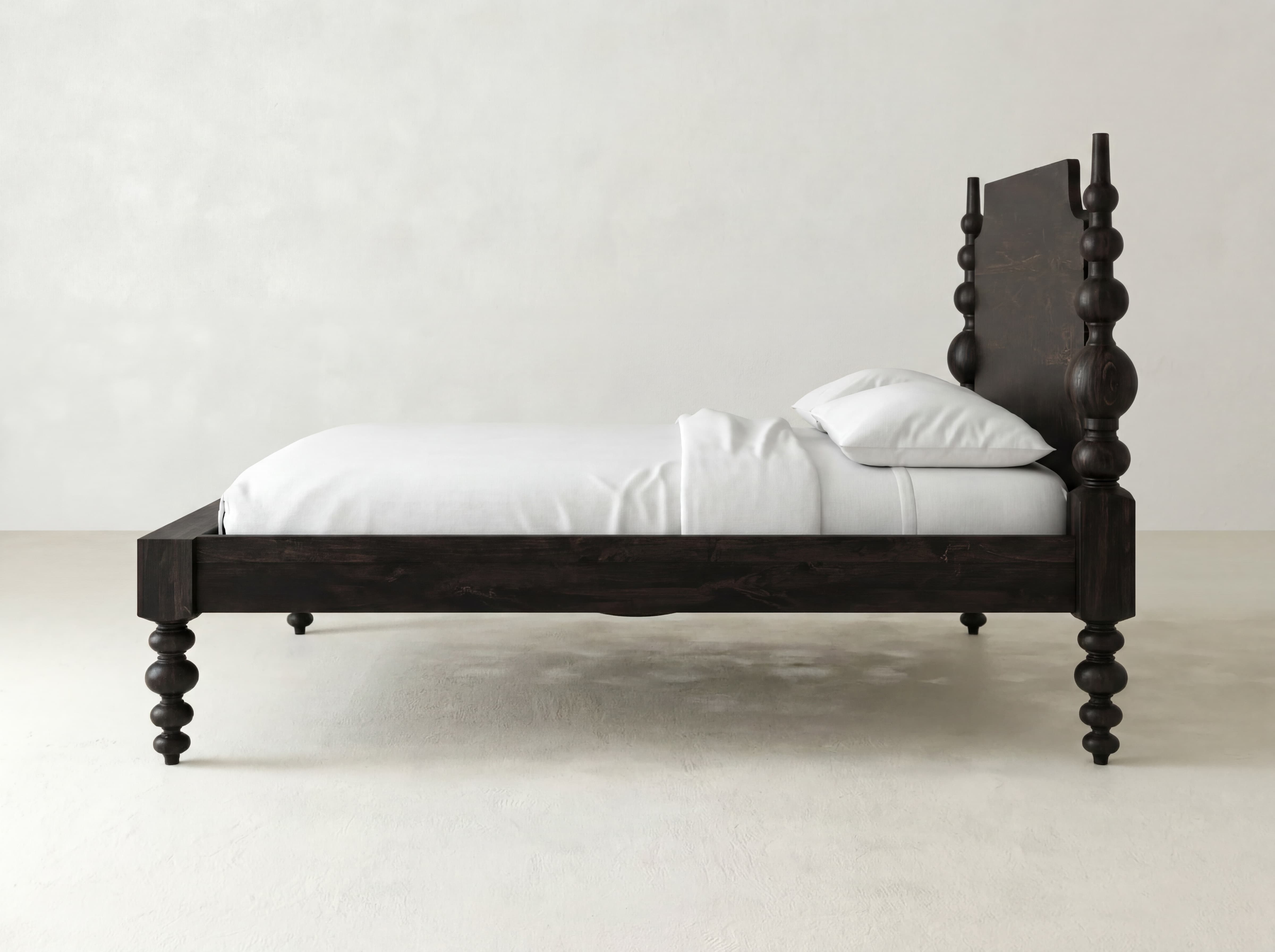 Olivia Poster Bed - Charred Ember on Alder