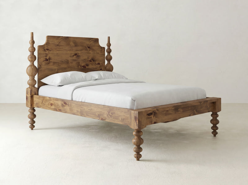 Olivia Poster Bed - Harvest Wheat on Alder