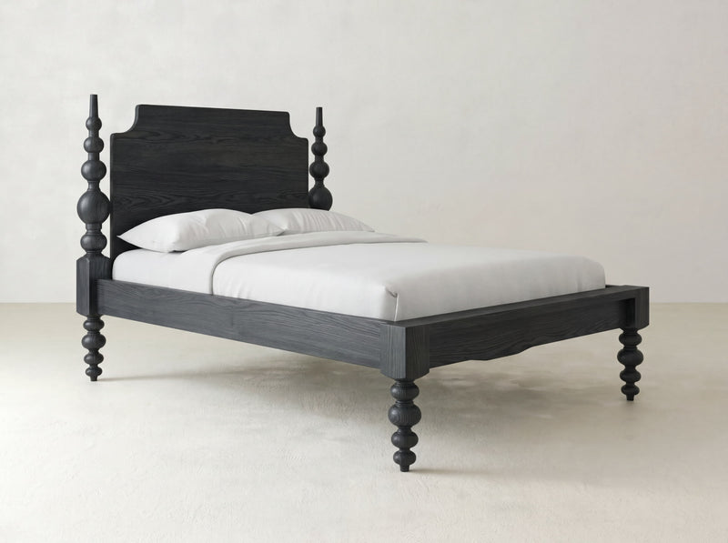 Olivia Poster Bed - Espresso on Oak