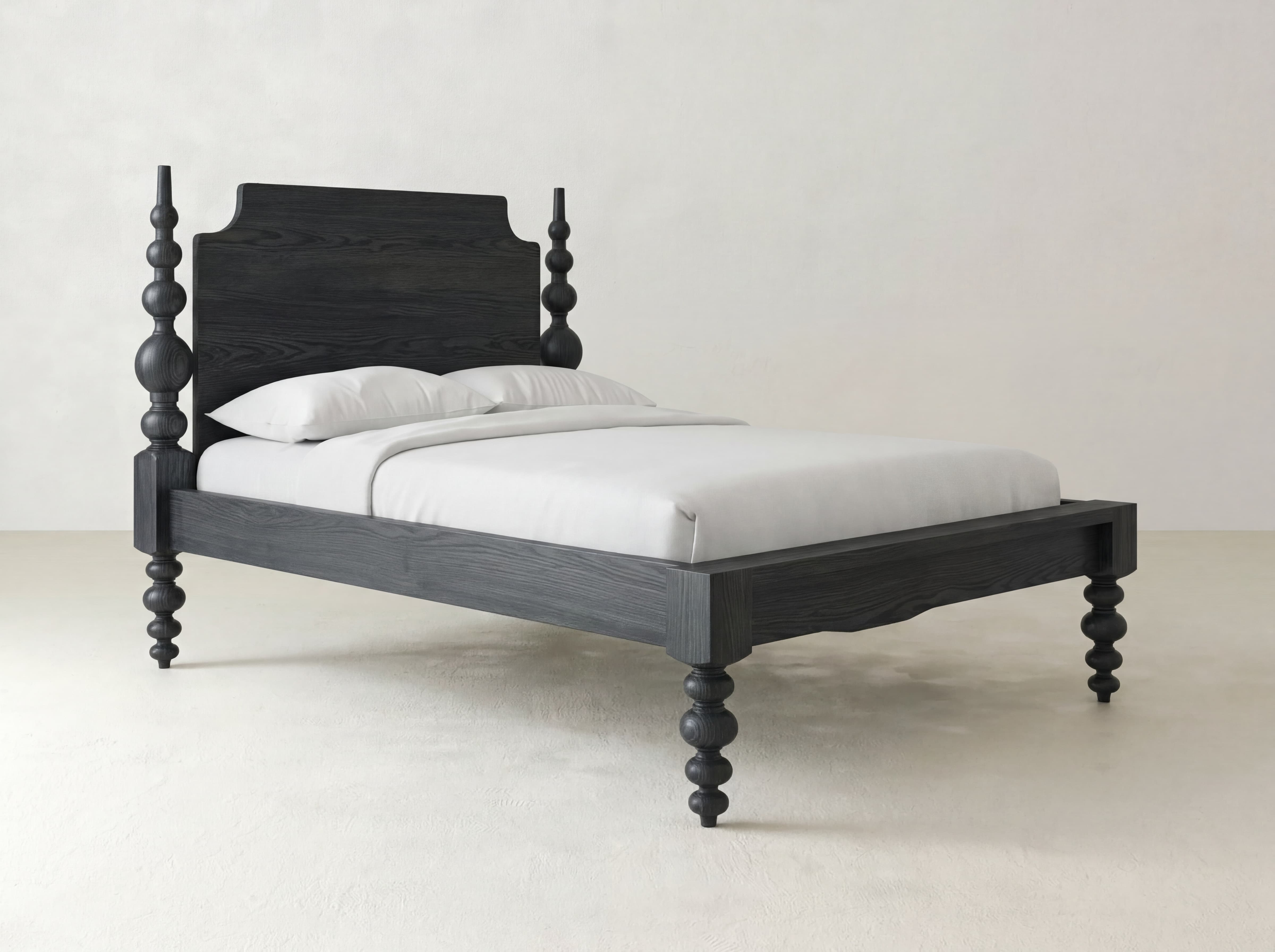 Olivia Poster Bed - Espresso on Oak