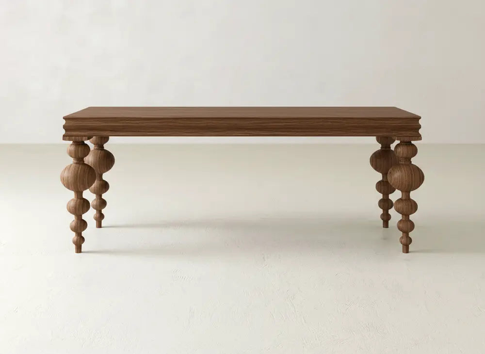 Olivia Sofa Table - Almond on Oak