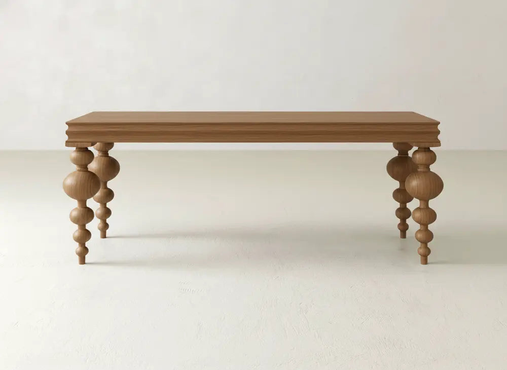 Olivia Sofa Table - Oat on Oak