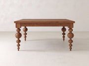 Olivia Square Dining Table - Satin on Black Walnut