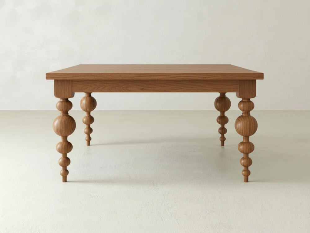 Olivia Square Dining Table - Almond on Oak