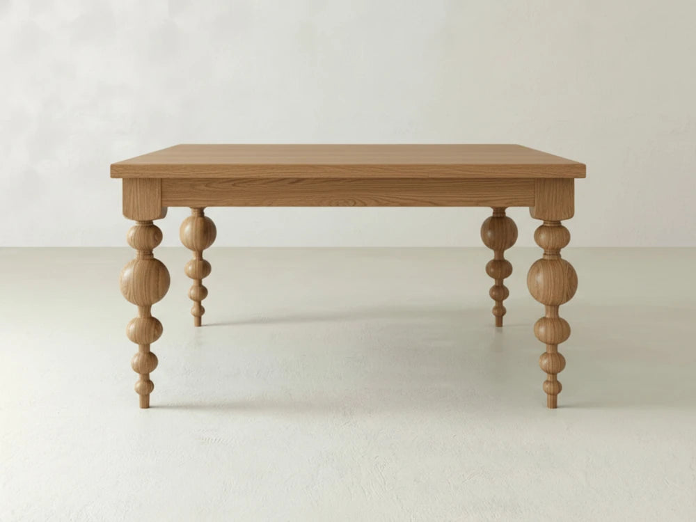 Olivia Square Dining Table - Oat on Oak