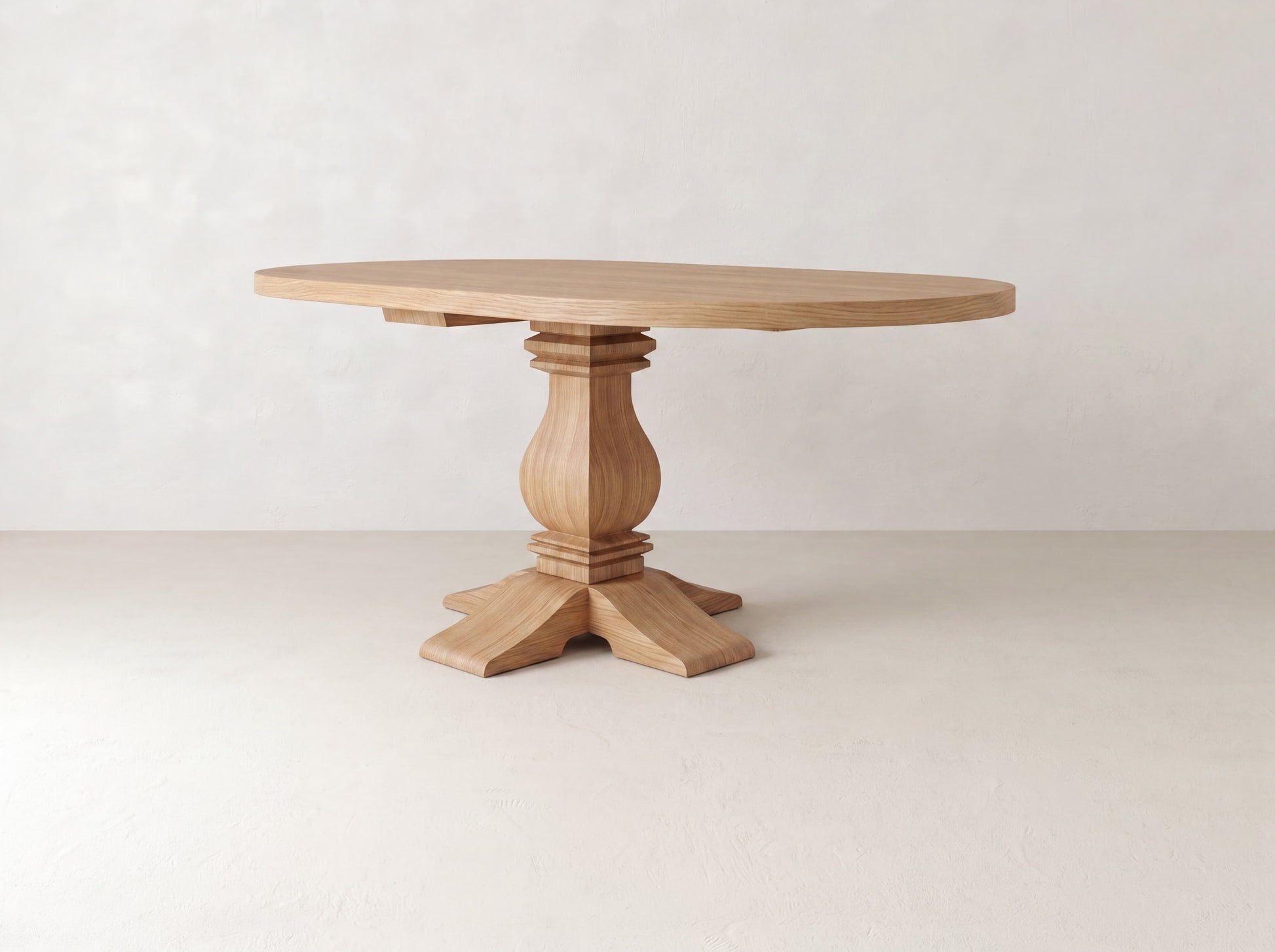 Heirloom Oval Dining Table - Oat on Oak