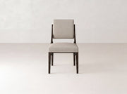 Quinn Dining Chair - Espresso & Natural Fabric