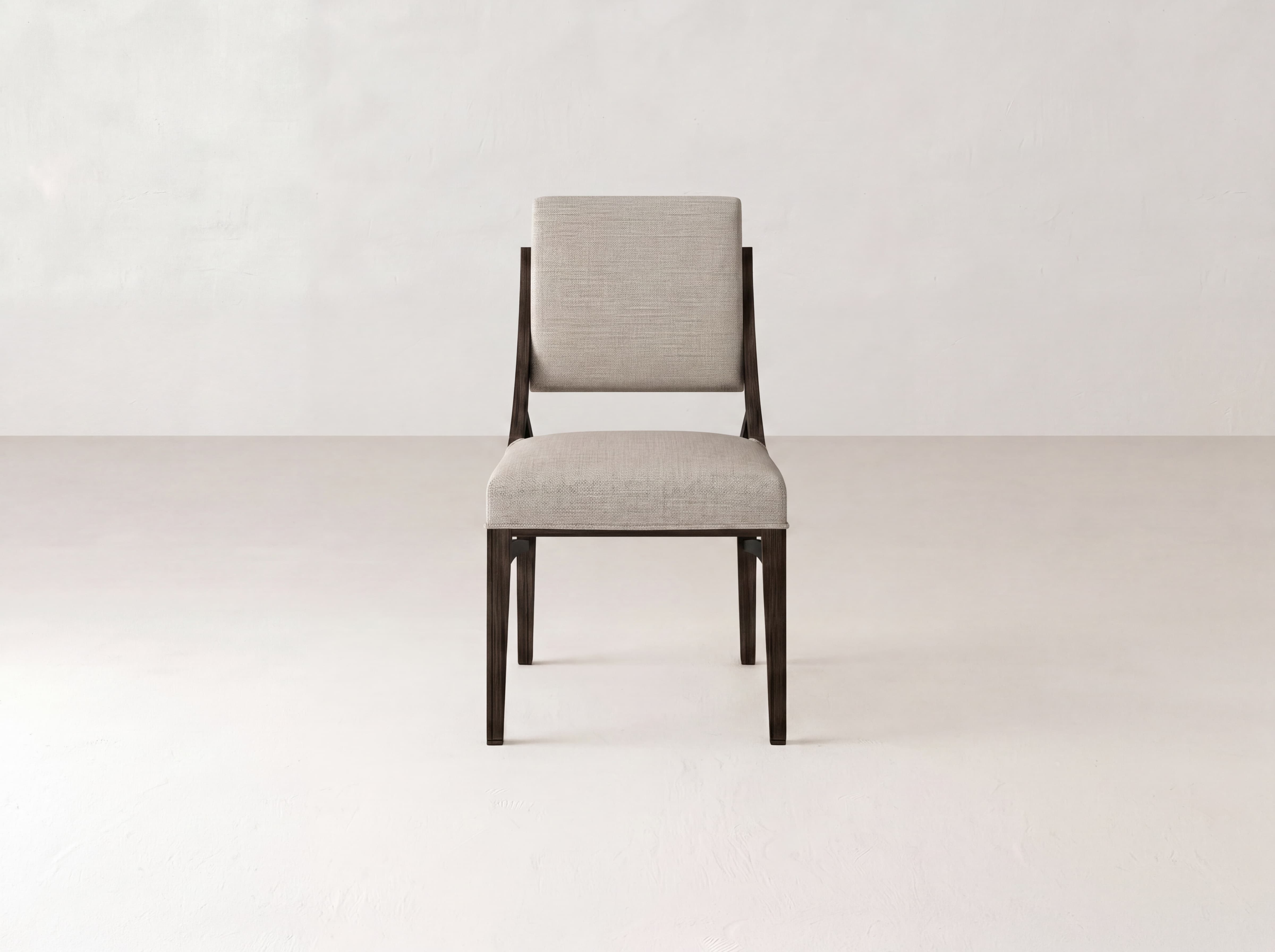 Quinn Dining Chair - Espresso & Natural Fabric
