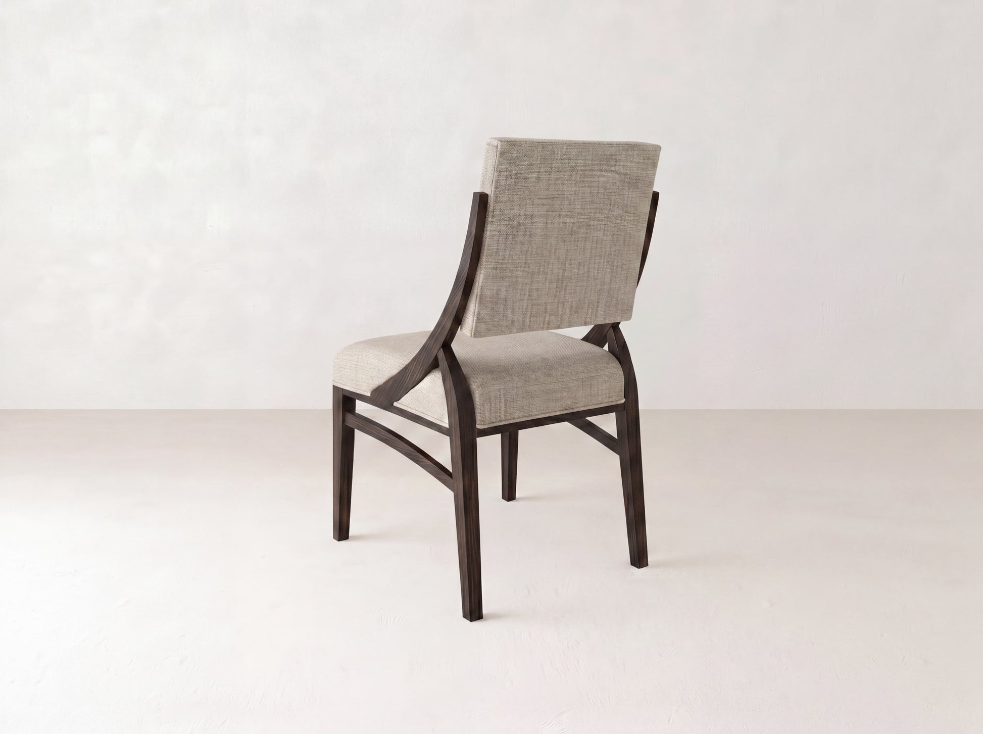 Quinn Dining Chair - Espresso & Natural Fabric