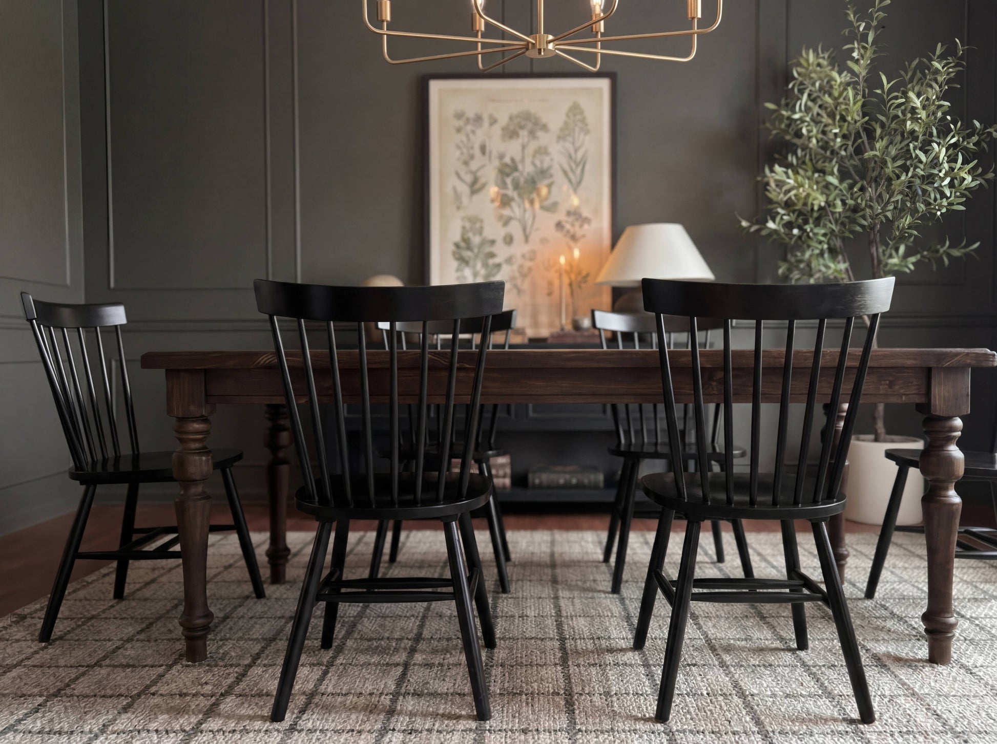 Rustic Windsor Dining Chair - Oat on Oak
