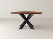 Shiloh Round Dining Table - Satin on Black Walnut