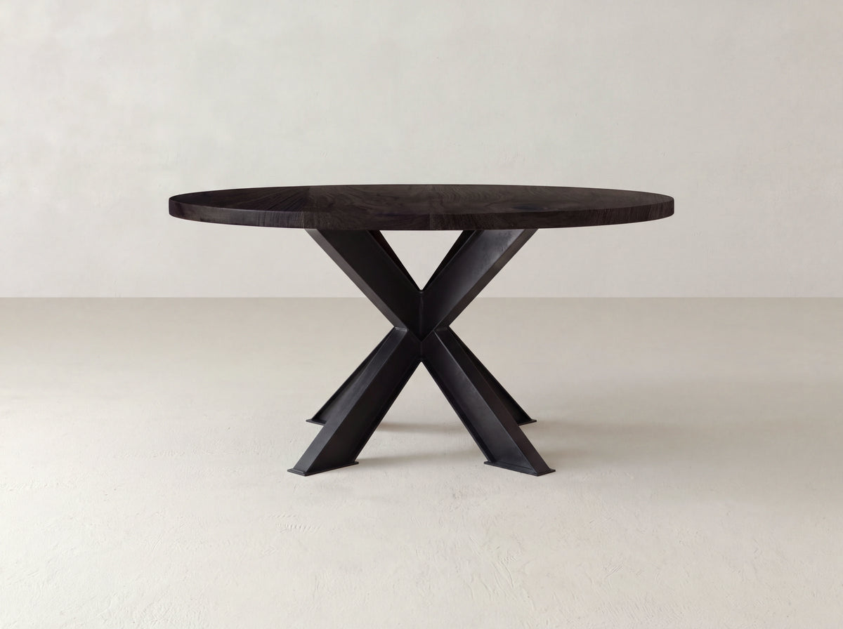 Shiloh Round Dining Table - Umber on Black Walnut