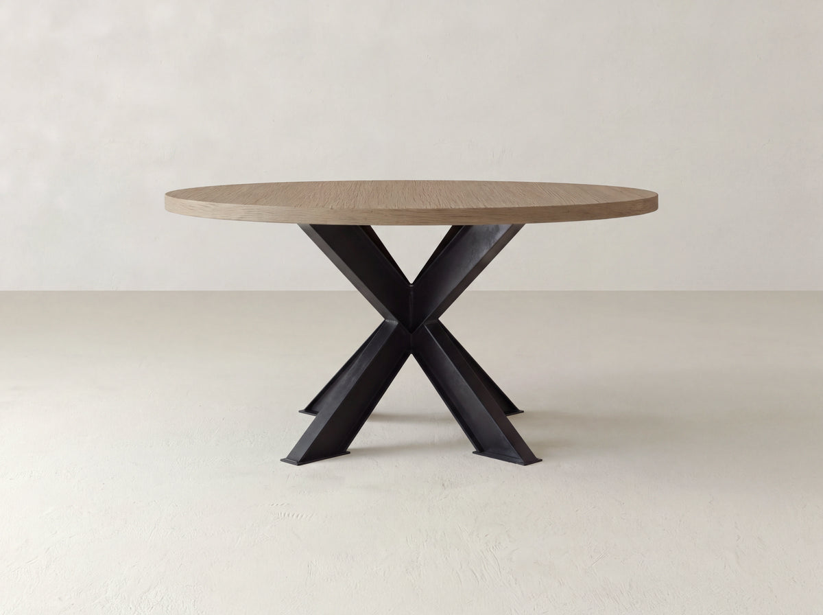 Shiloh Round Dining Table - Sandstone on White Oak