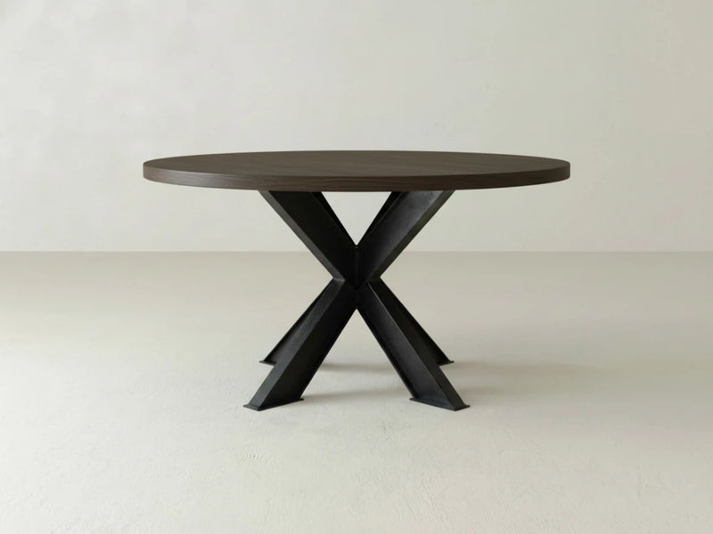 Shiloh Round Dining Table - Espresso on Oak