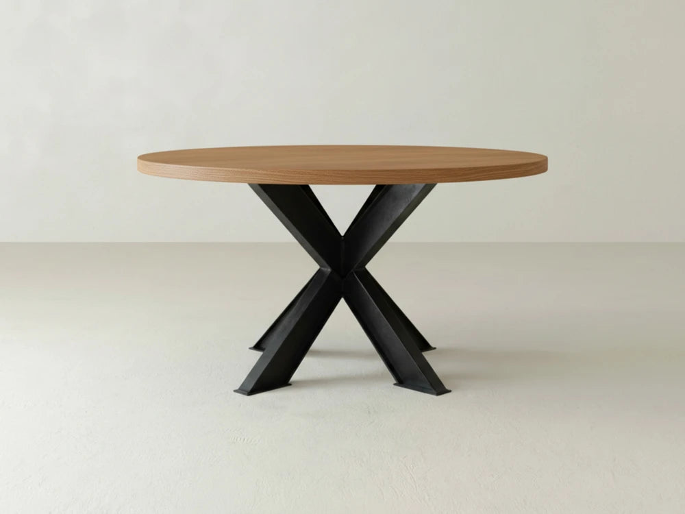 Shiloh Round Dining Table - Oat on Oak