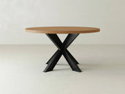 Shiloh Round Dining Table - Oat on Oak