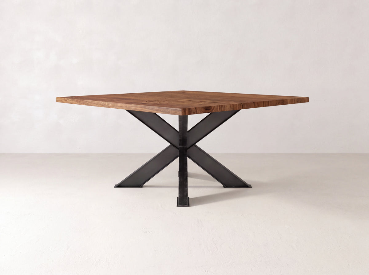 Shiloh Square Dining Table - Satin on Black Walnut