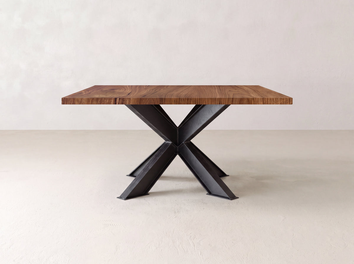 Shiloh Square Dining Table - Satin on Black Walnut