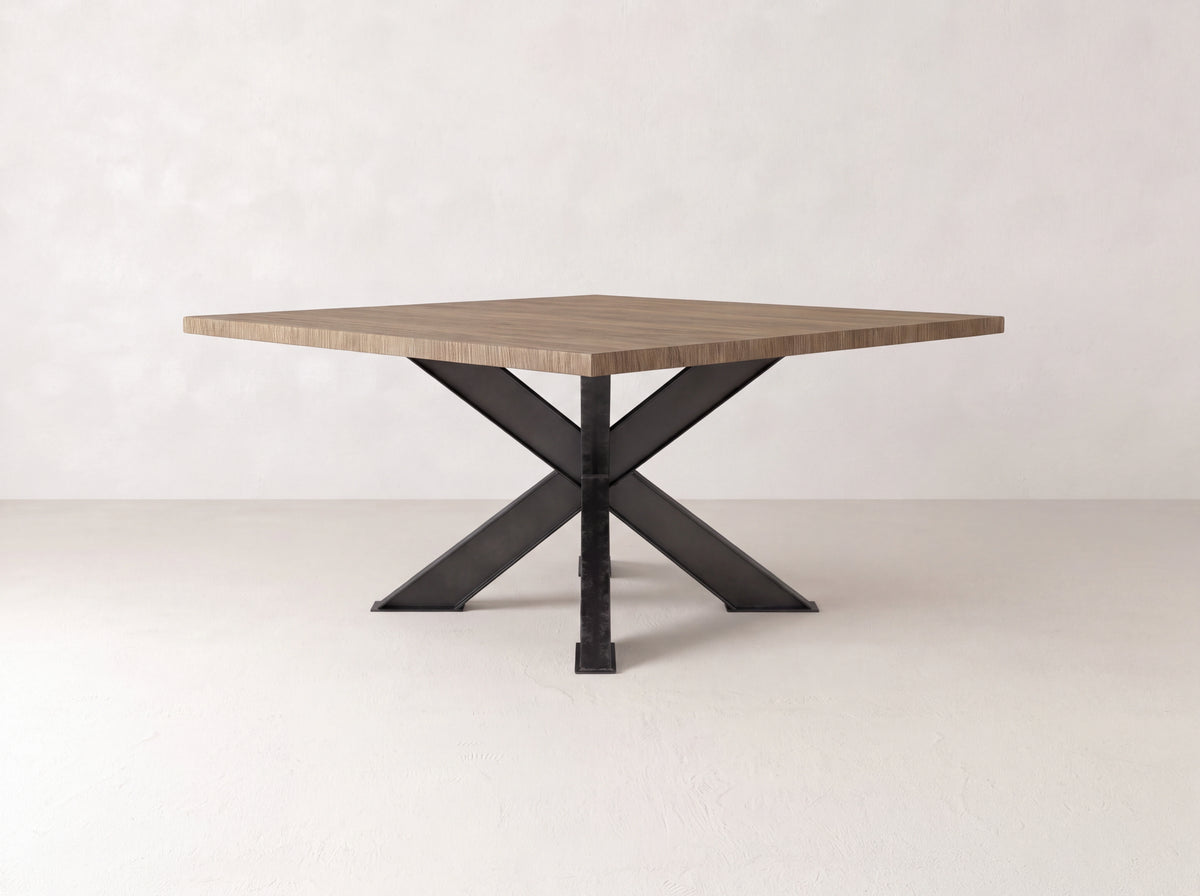 Shiloh Square Dining Table - Sandstone on White Oak