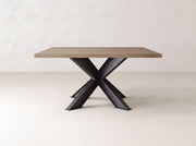 Shiloh Square Dining Table - Sandstone on White Oak