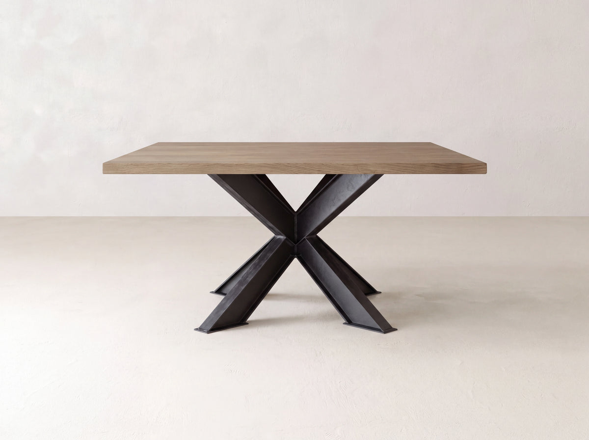 Shiloh Square Dining Table - Sandstone on White Oak