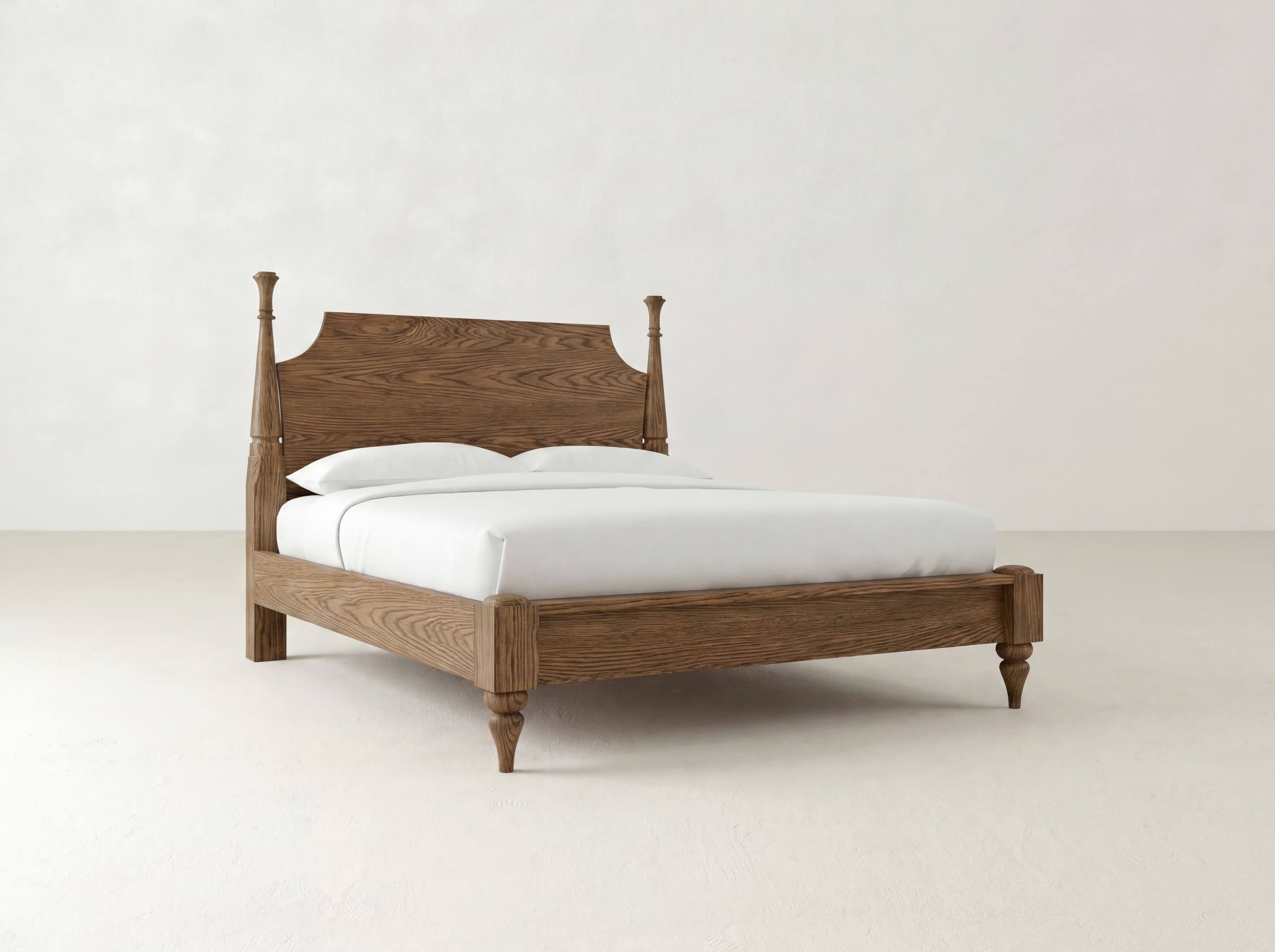 Stella Bed - Almond on Oak