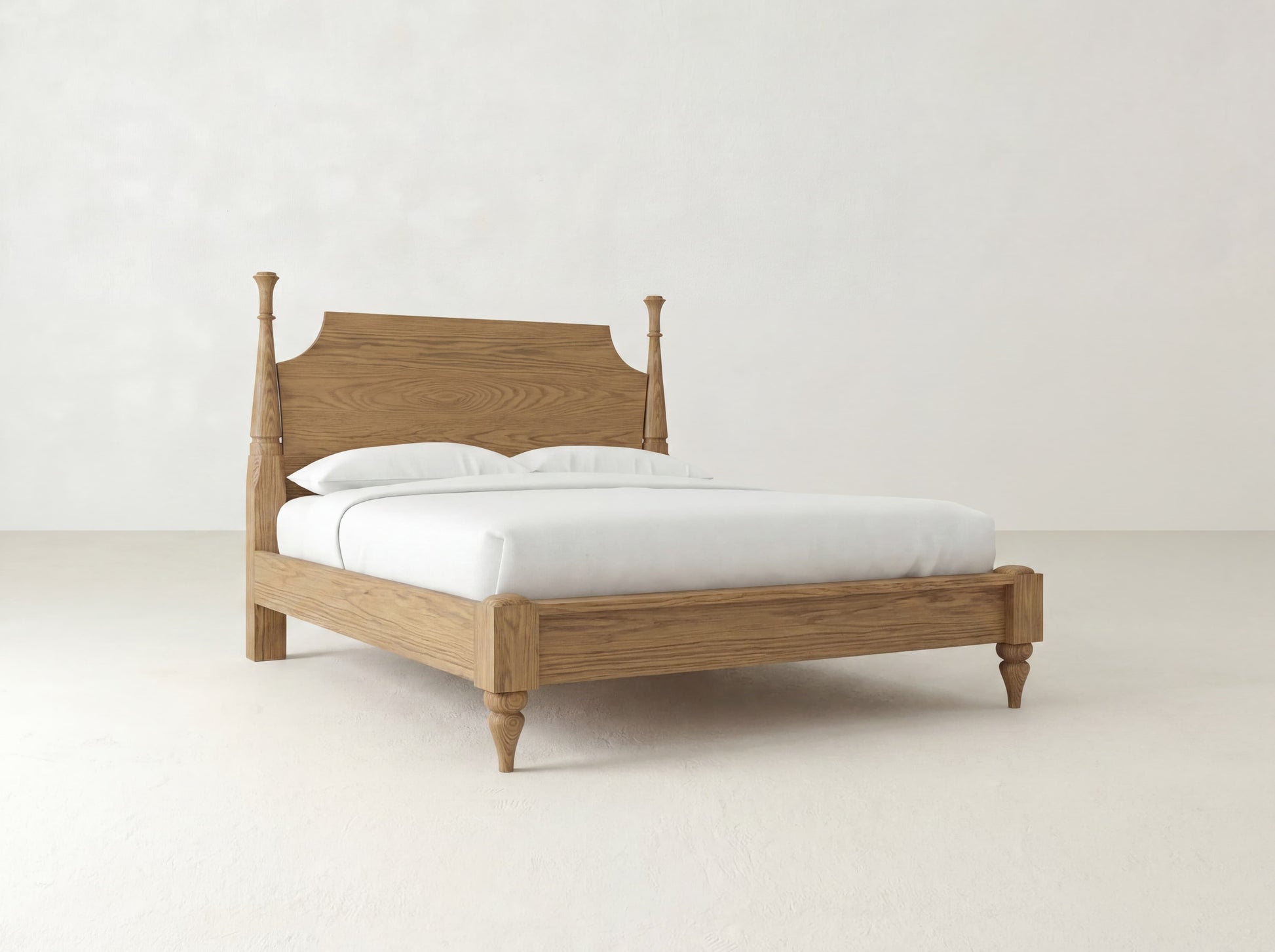Stella Bed - Oat on Oak