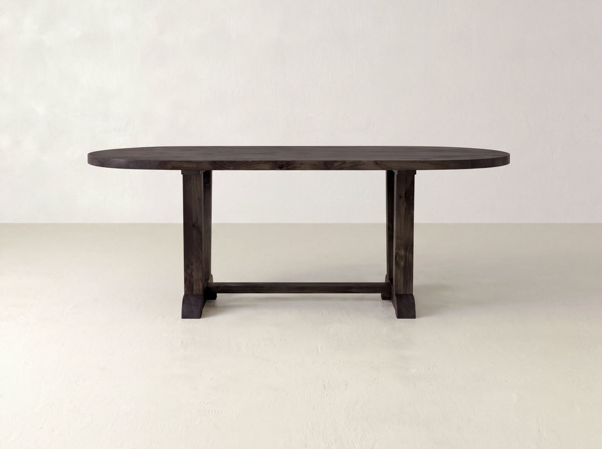 Thaden Oval Dining Table - Umber on Black Walnut