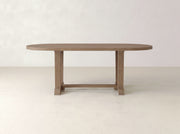 Thaden Oval Dining Table - Sandstone on White Oak
