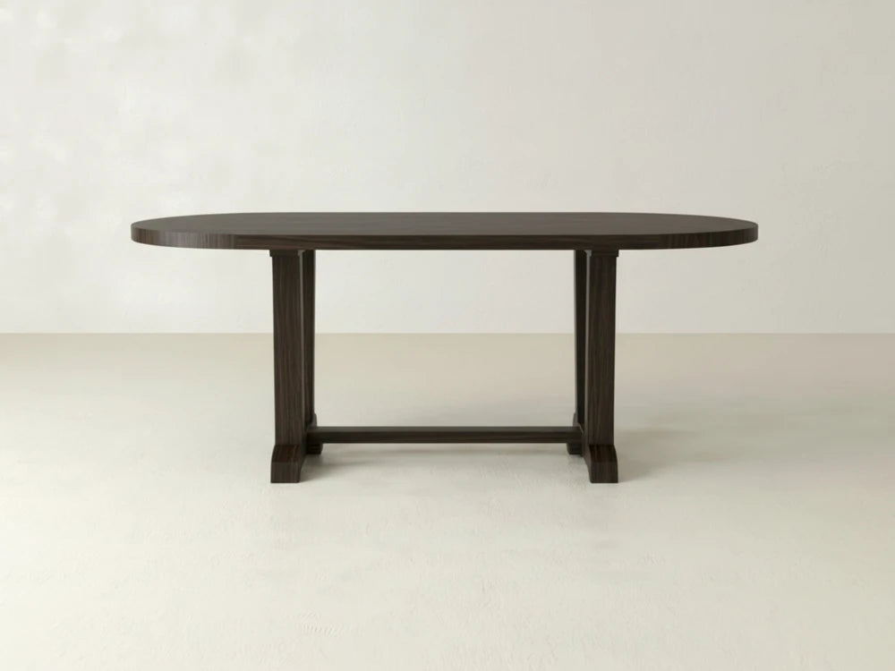 Thaden Oval Dining Table - Espresso on Oak