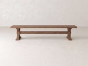 Trestle Bench - Almond on Oak