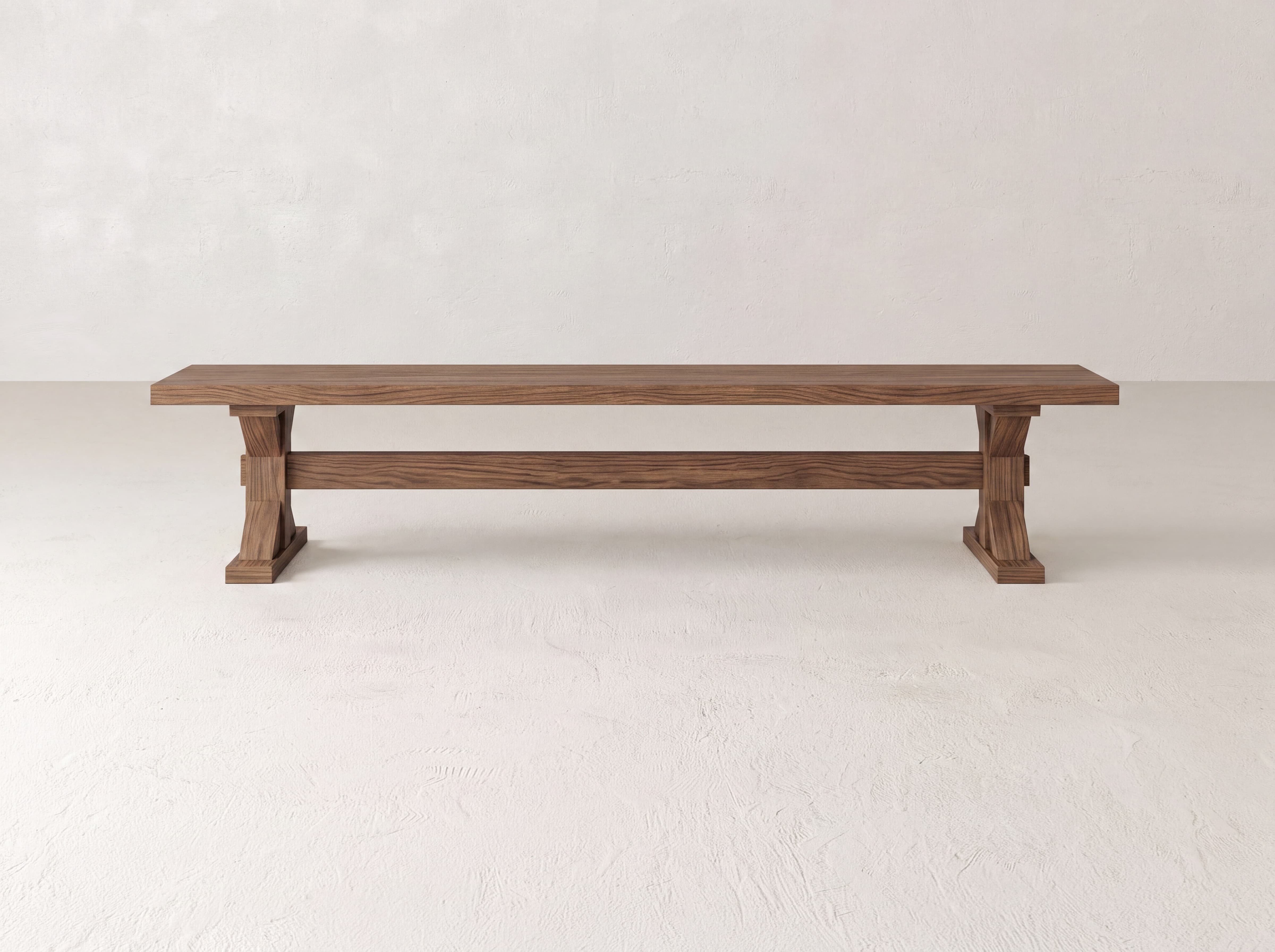 Trestle Bench - Almond on Oak