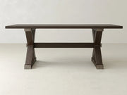Trestle Dining Table - Espresso on Oak