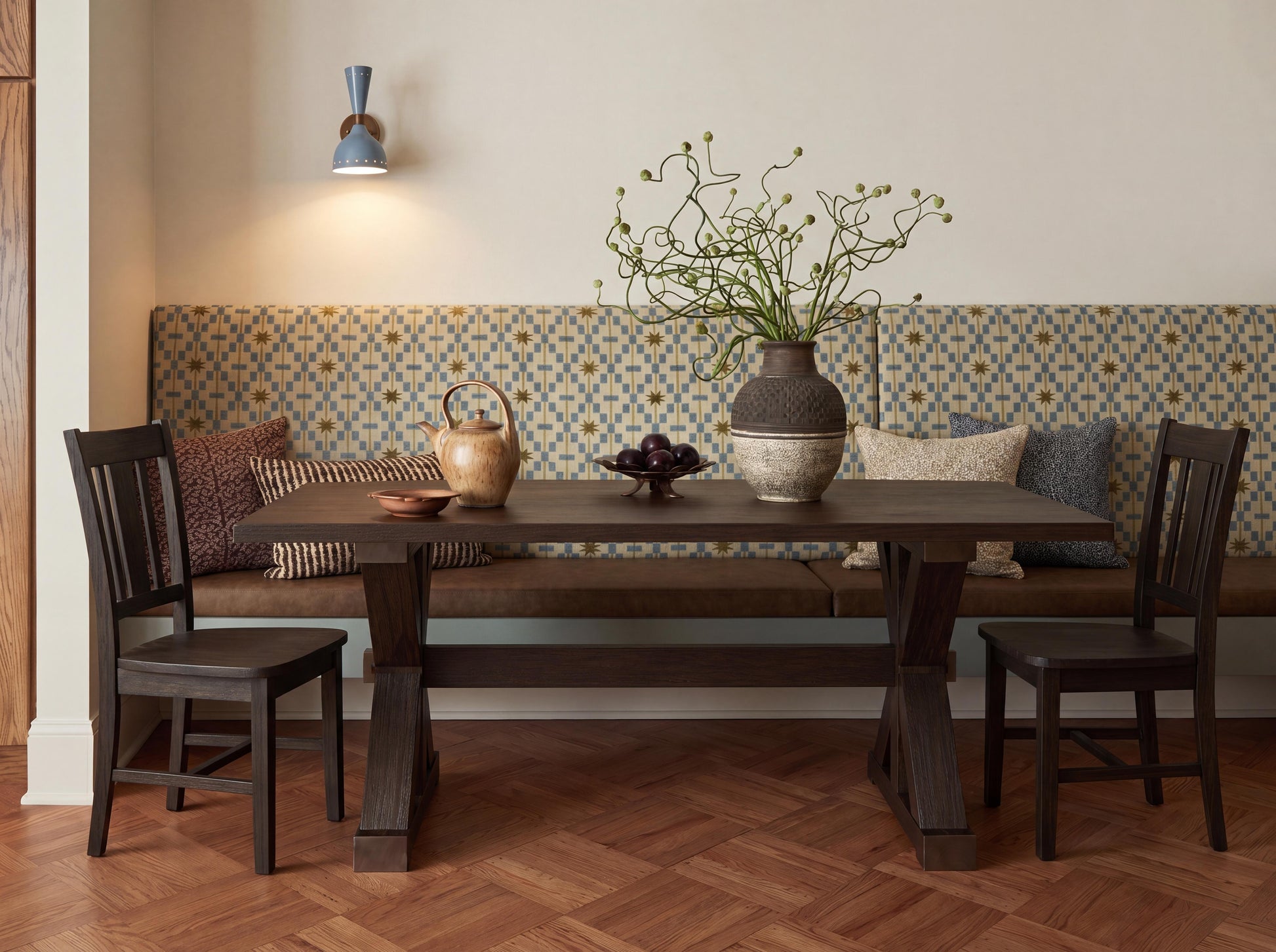 Trestle Dining Table - Tobacco on Alder