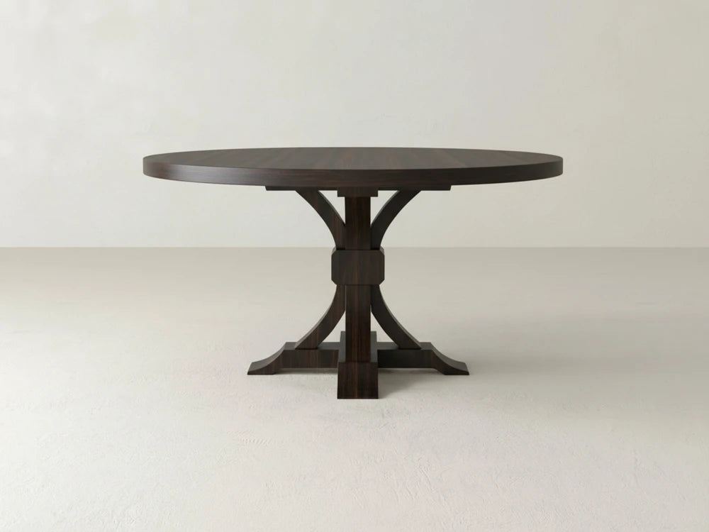 Violet Round Dining Table - Espresso on Oak