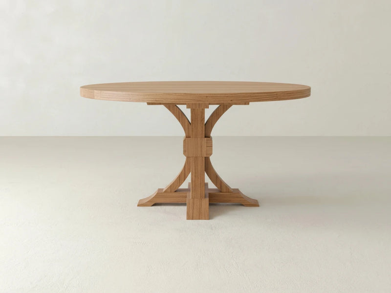 Violet Round Dining Table - Oat on Oak