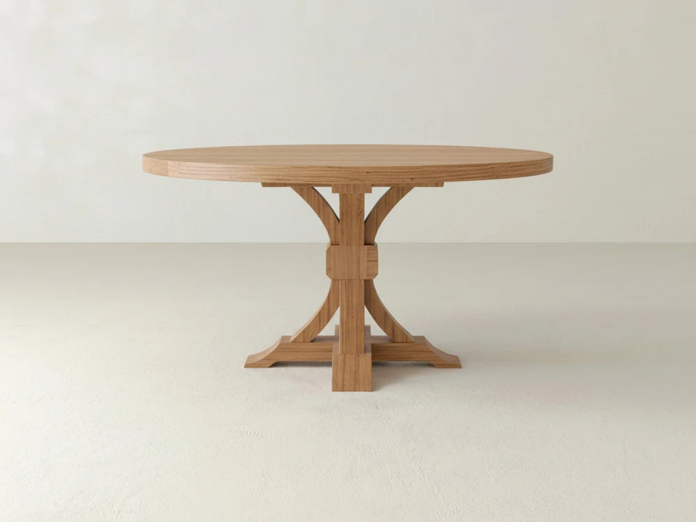 Violet Round Dining Table - Oat on Oak