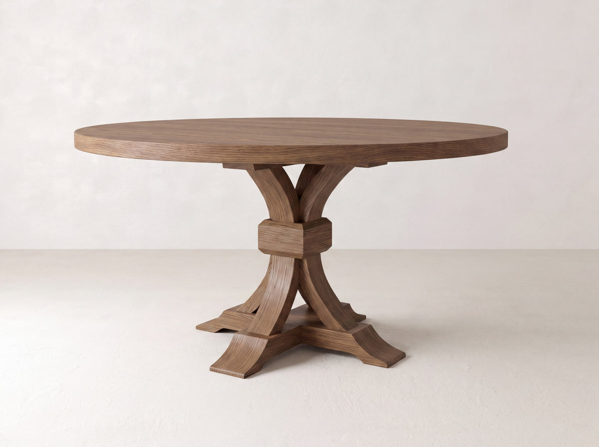 Violet Round Dining Table - Almond on Oak