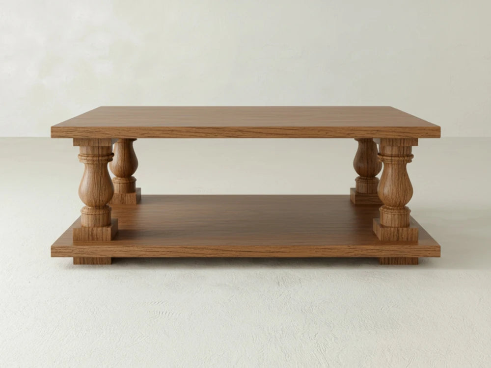 Vivien Coffee Table - Almond on Oak