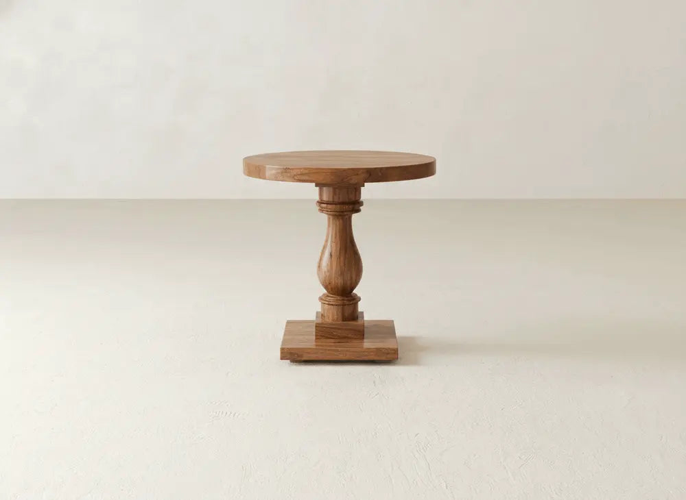 Vivien Side Table - Almond on Oak