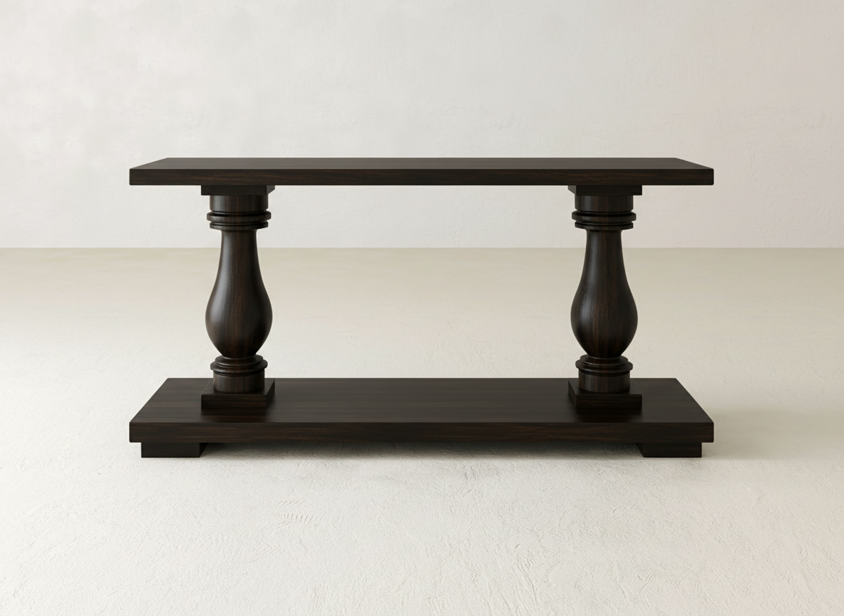 Vivien Sofa Table - Espresso on Oak