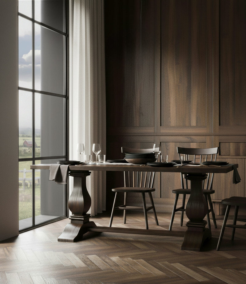 Heirloom Dining Table - Espresso on Oak