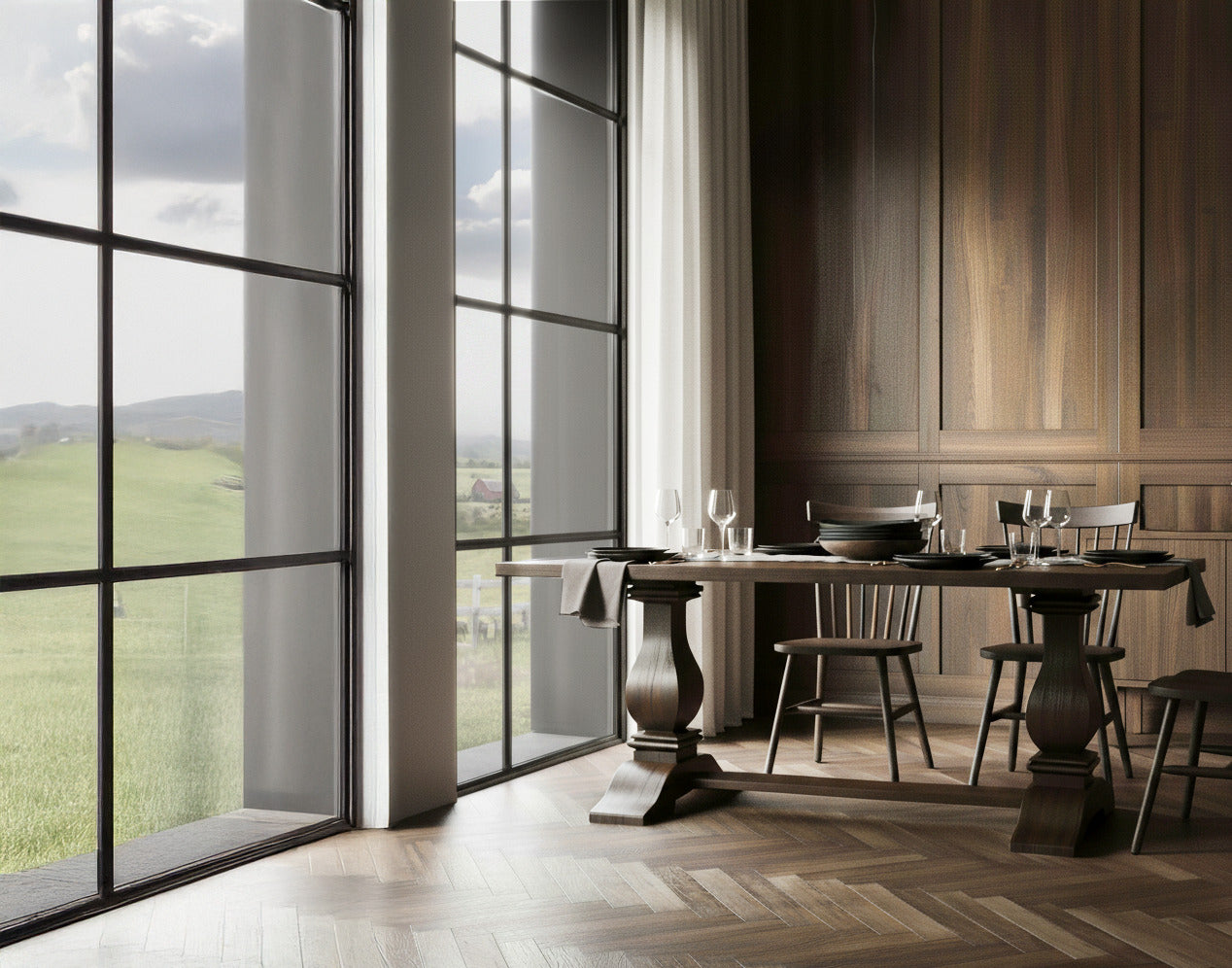Heirloom Dining Table - Harvest Wheat on Alder