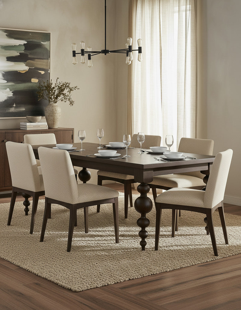Olivia Dining Table - Oat on Oak